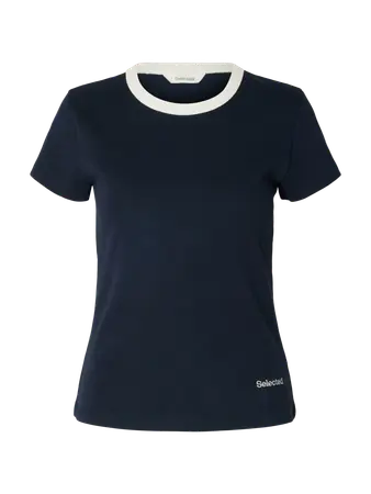 SLFMILLY SS Tee Dark sapphire stripes