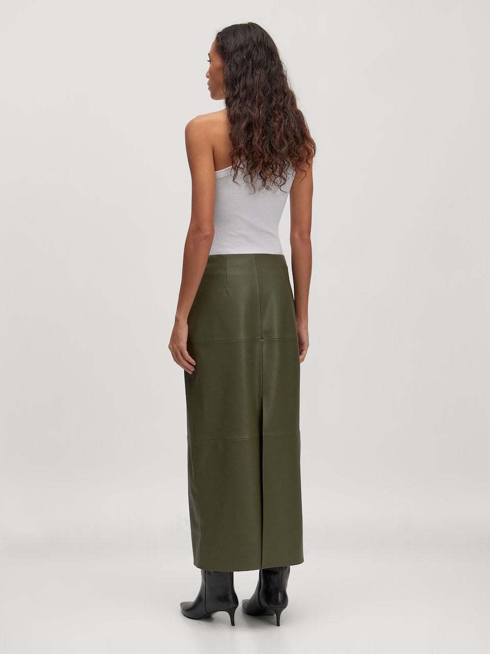 JELLA PU Skirt - Grape Leaf