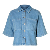 SLFANYA 2/4 SHORT DENIM SHIRT