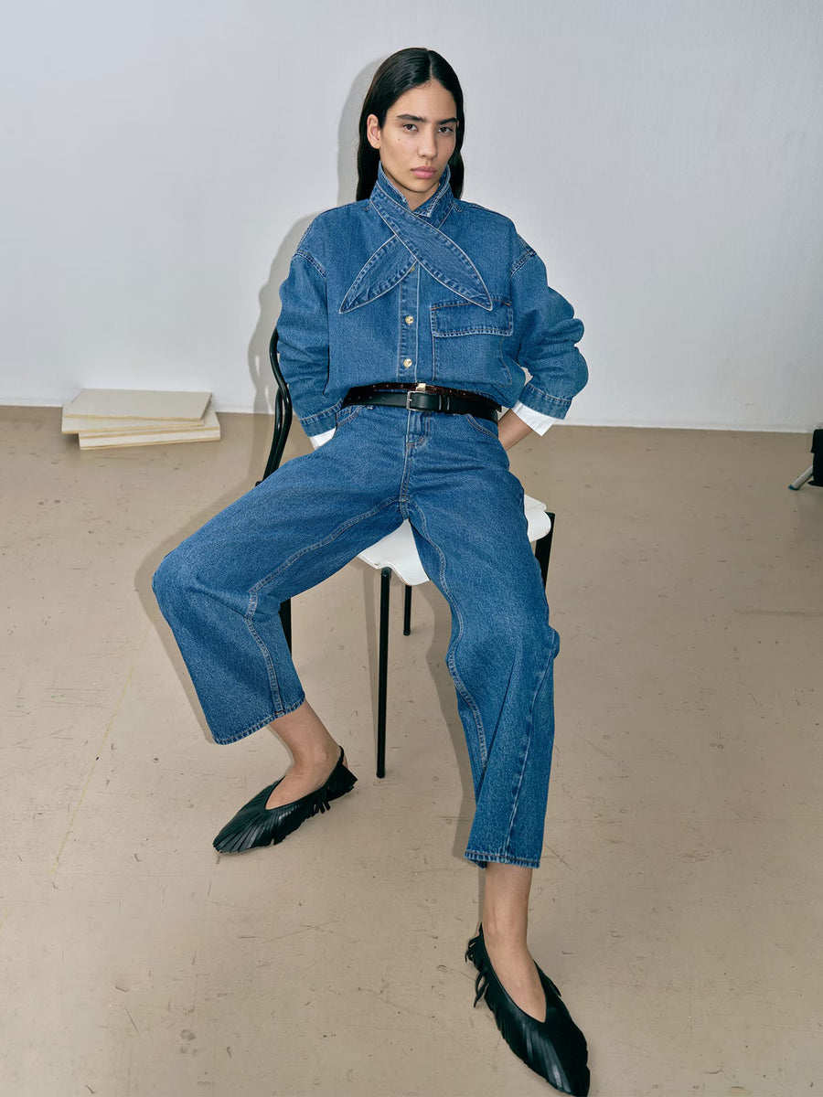 MATHILDA Denim trousers Vintage blue