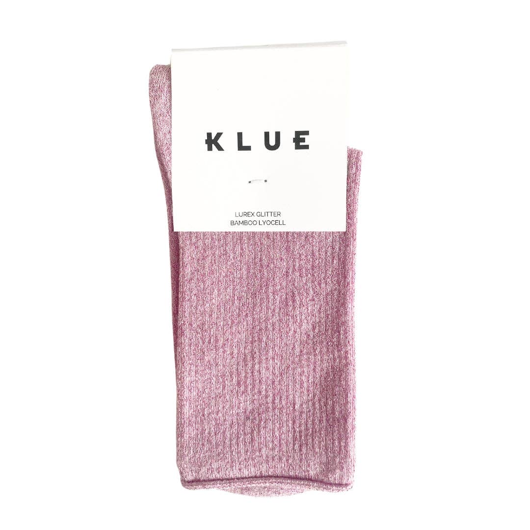 KLUE Glitter Lurex socks - Pink