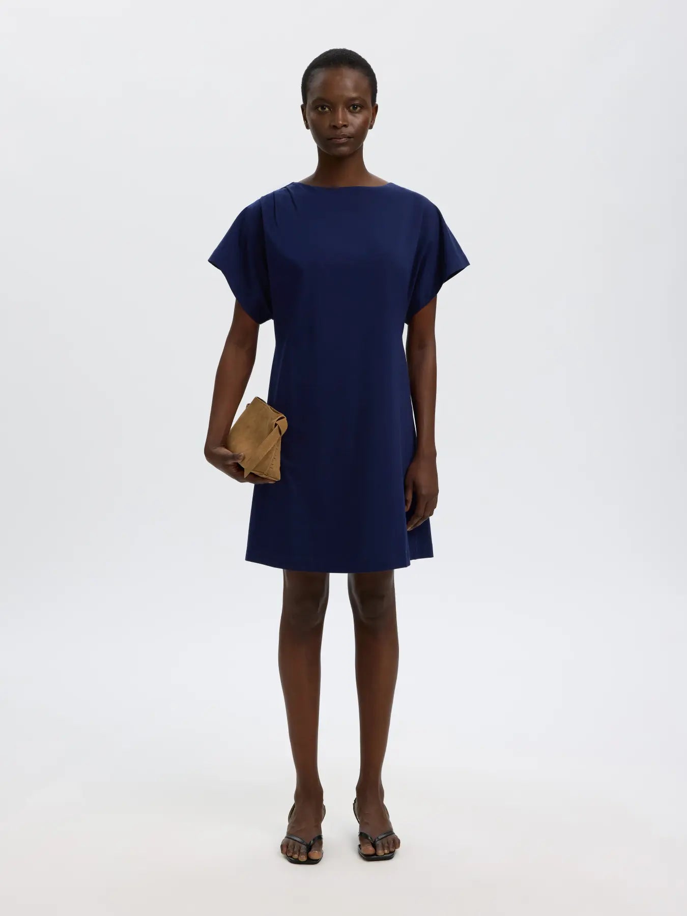 SLFCALLI SS SHORT DRESS - OCEAN