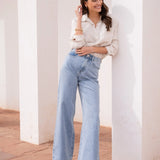 CELINE Jeans Wide Cut BLUE