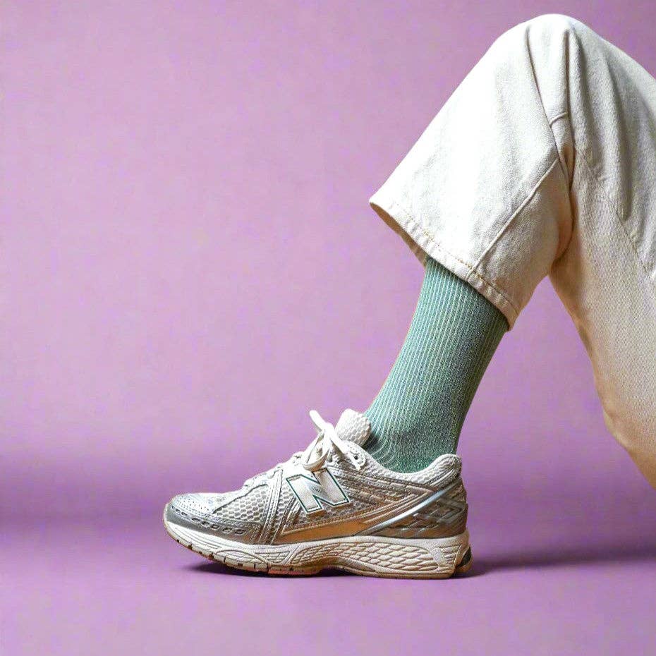 KLUE Glitter Lurex socks - Mint Green