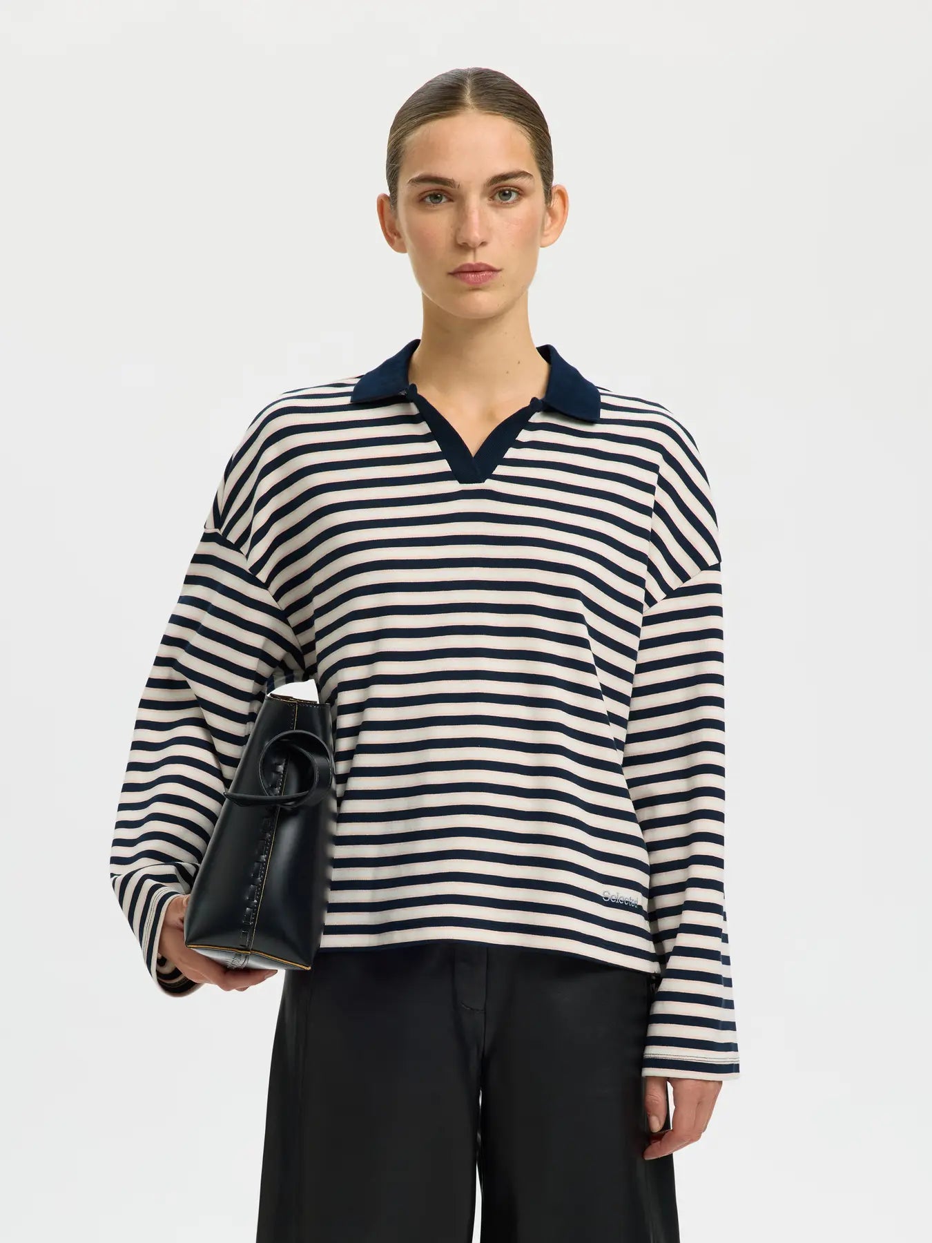SLFMILLY LS POLO Dark Sapphire