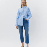 ADALENESW Shirt Light blue striped