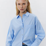 ADALENESW Shirt Light blue striped