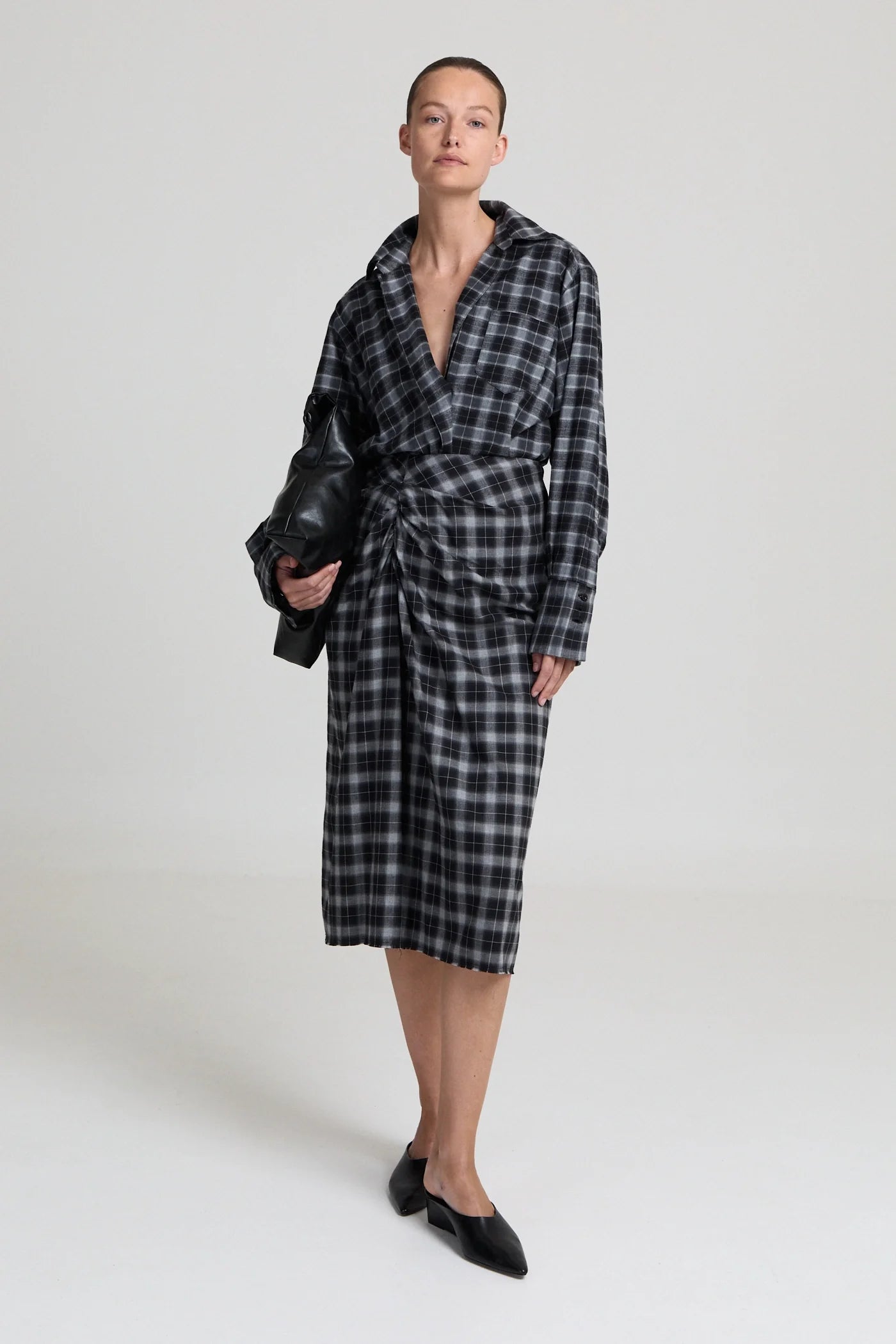 ALANIS Skirt - Grey Checked