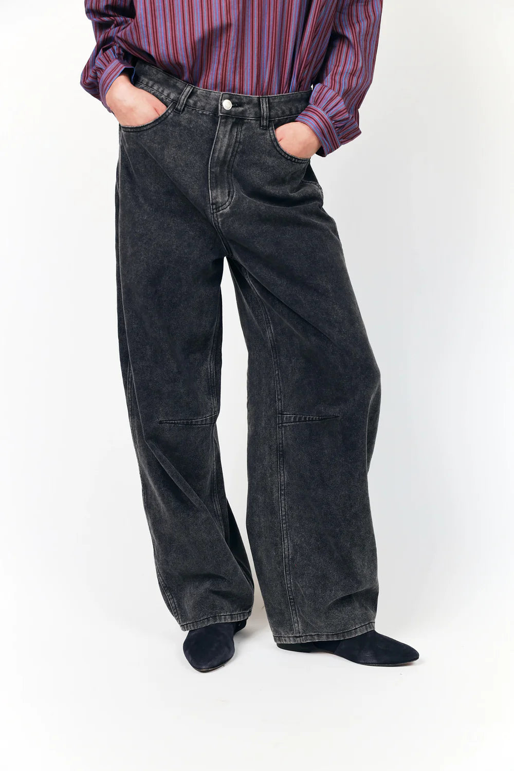 AVALL jeans WASHED BLACK