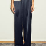 AYLA satin trousers BLUE GREY