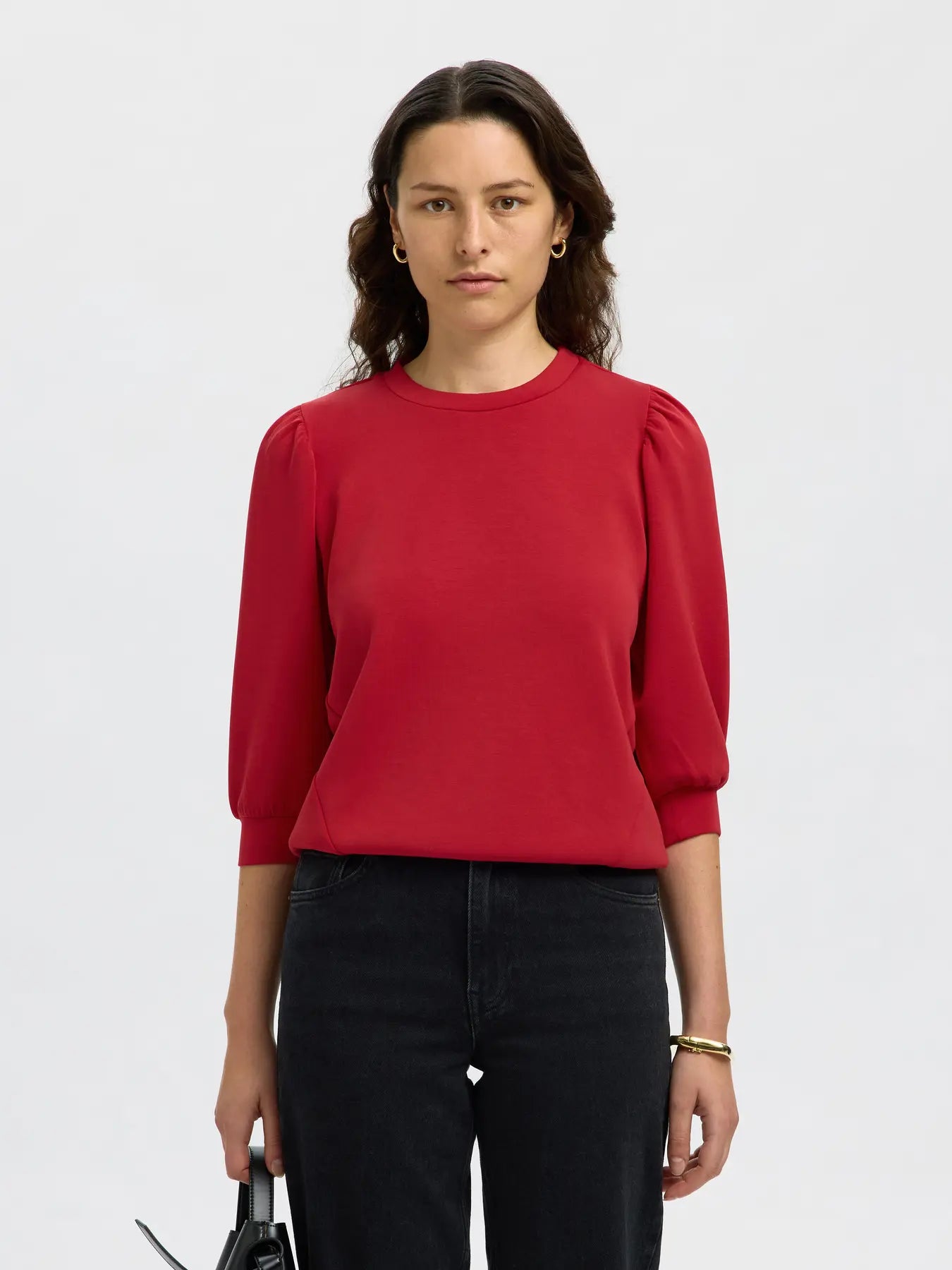 SLFTENNY 3/4 Sweat Top - Red
