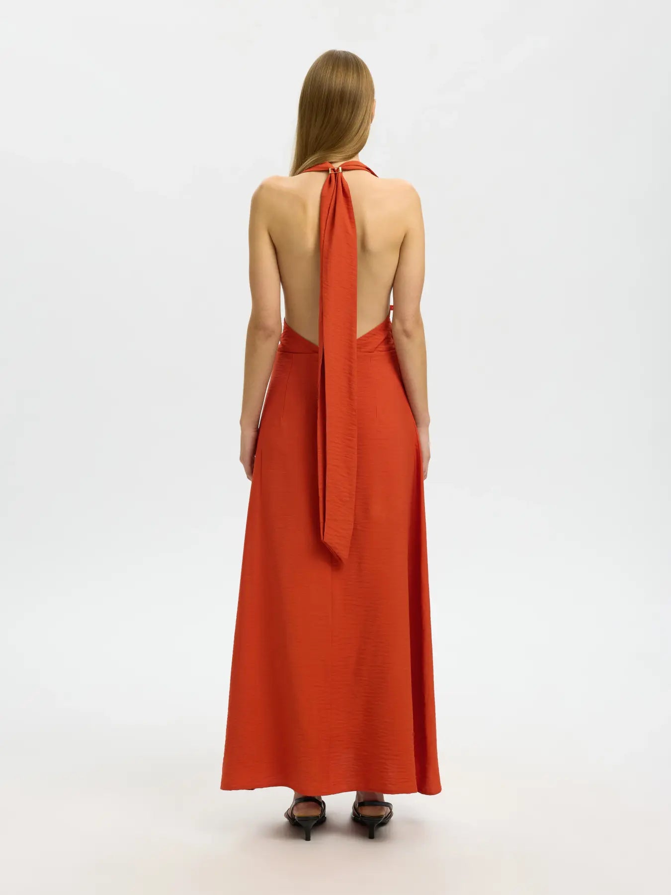 SLFLISA ankle dress POTTERS CLAY