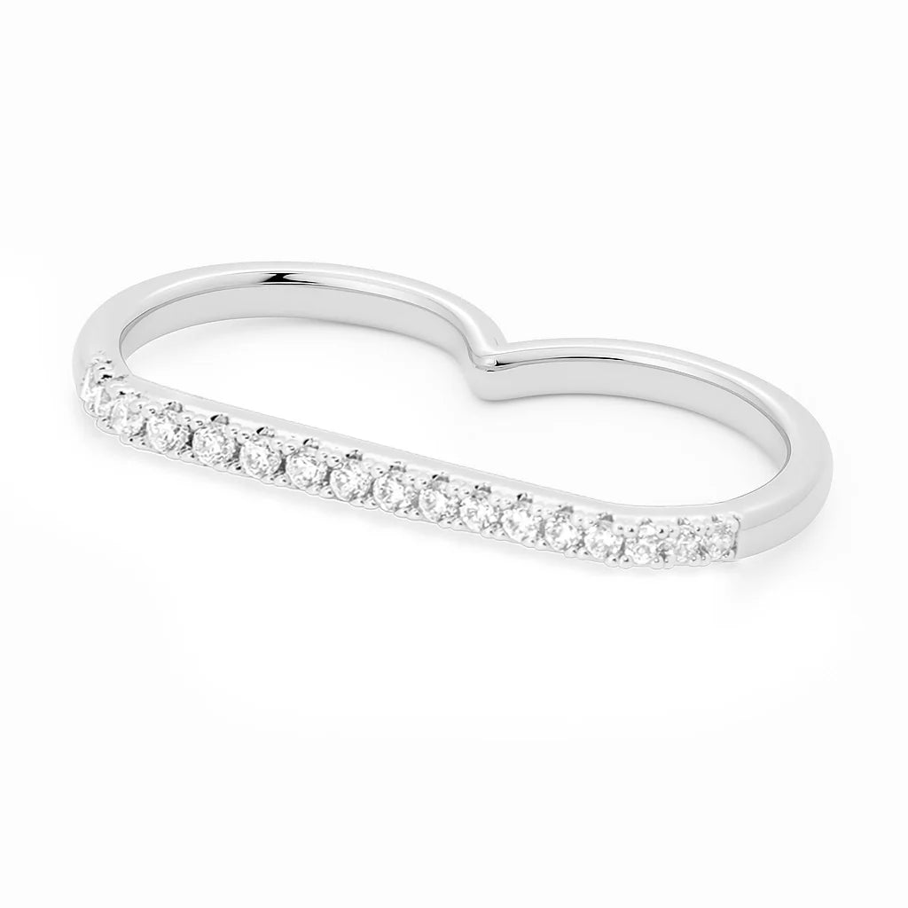 BARI Diamond Ring LARGE Silver
