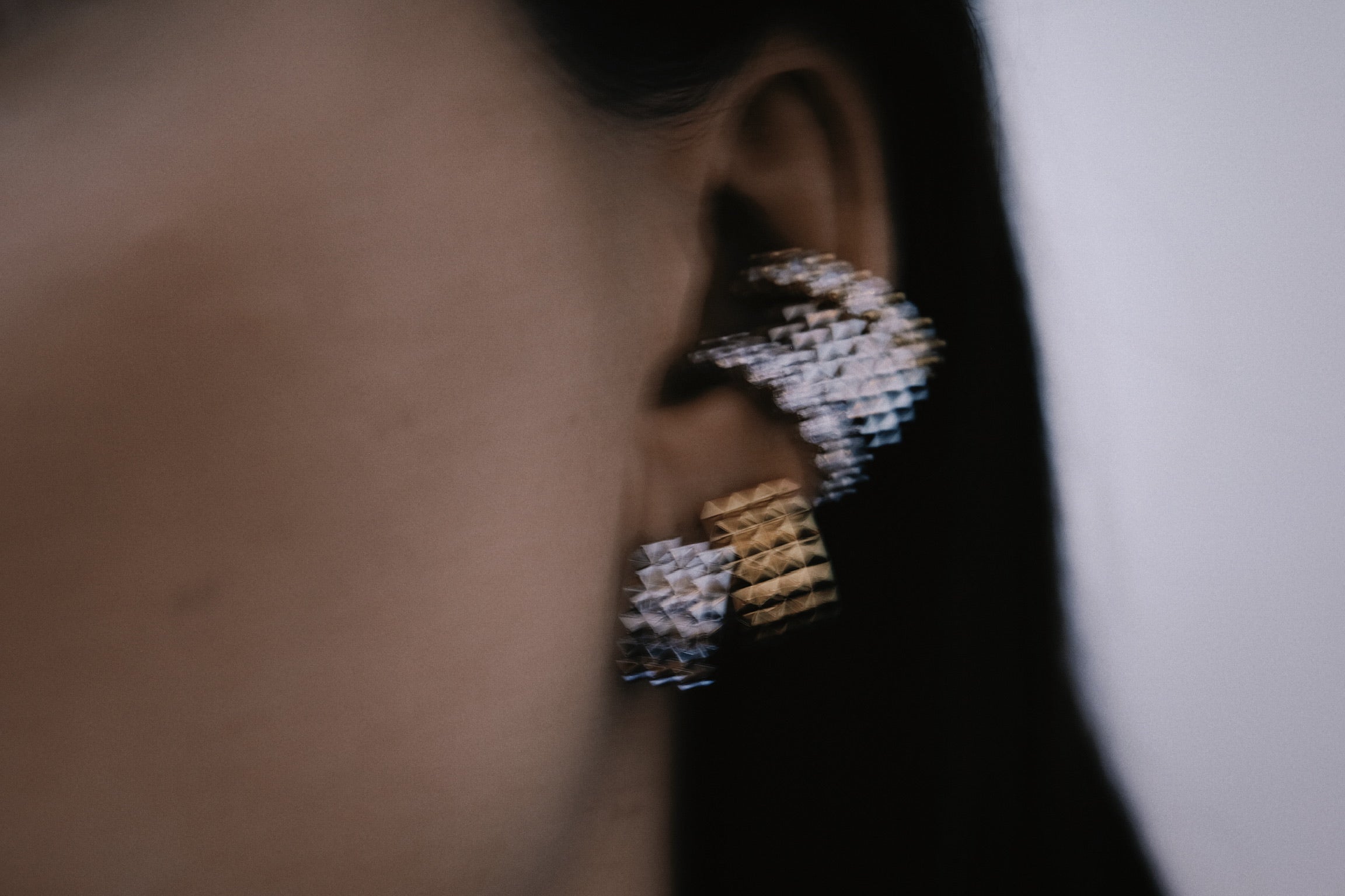 FLAT Diamond Earring GOLD