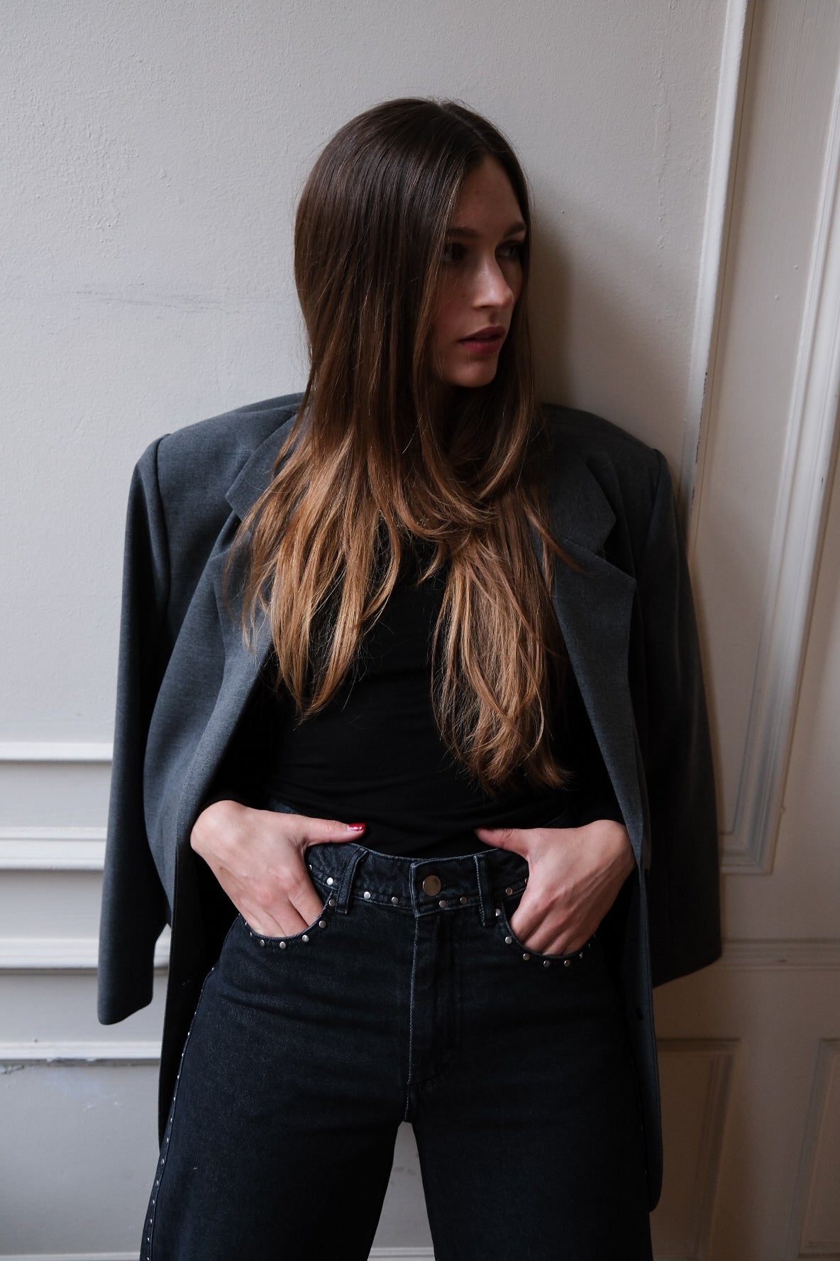 BARRELSTUDS Grey Denim Jeans