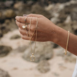 FRAMED PEARL necklace GP