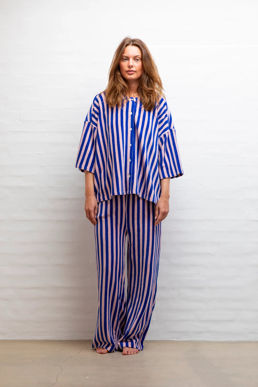 NARAM Oversized Shirt DAZZLING BLUE & ROSE