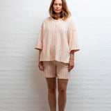NARAM Oversized Shirt TROPICAL & CREME