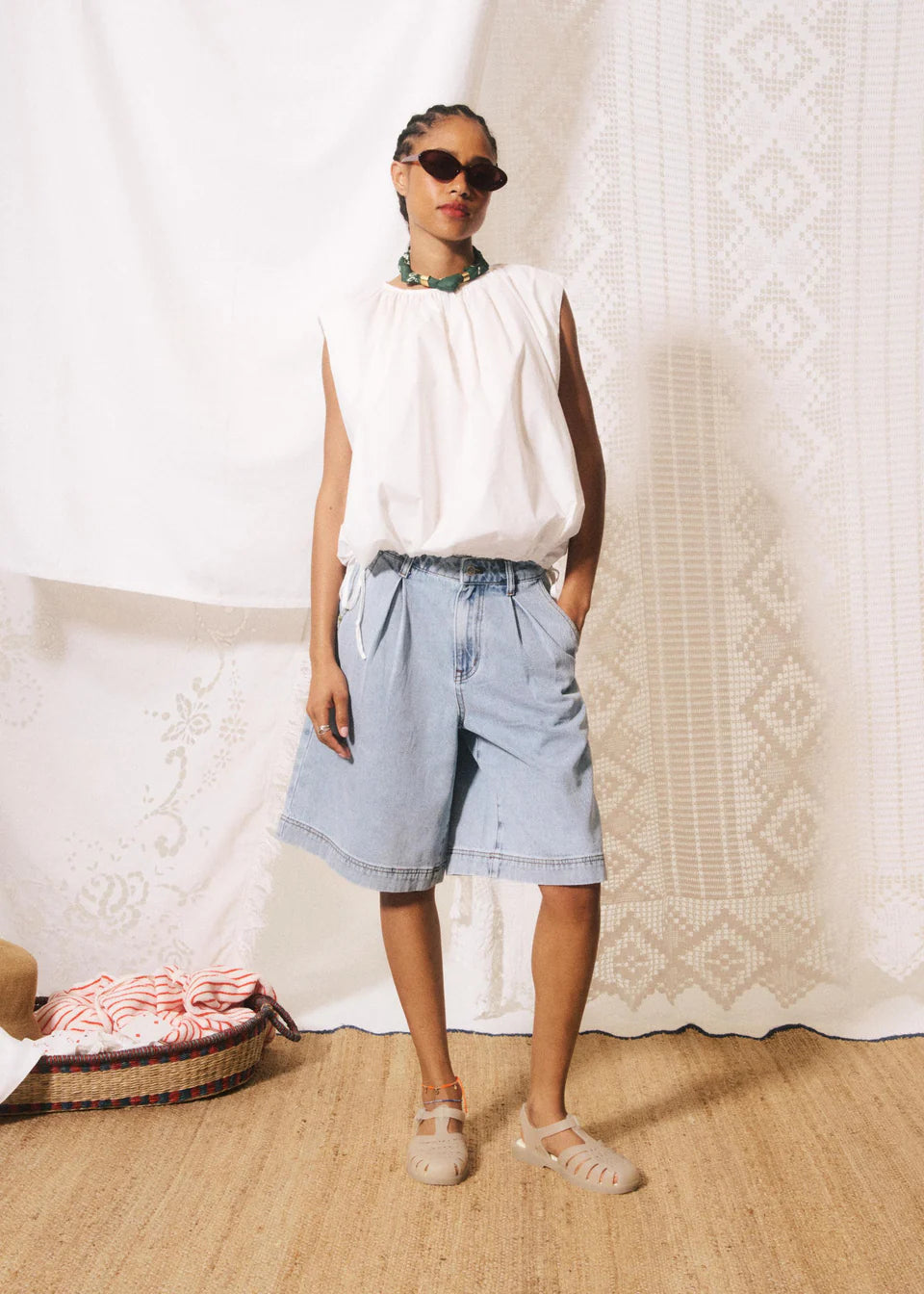 GASPARE bermuda JEANS