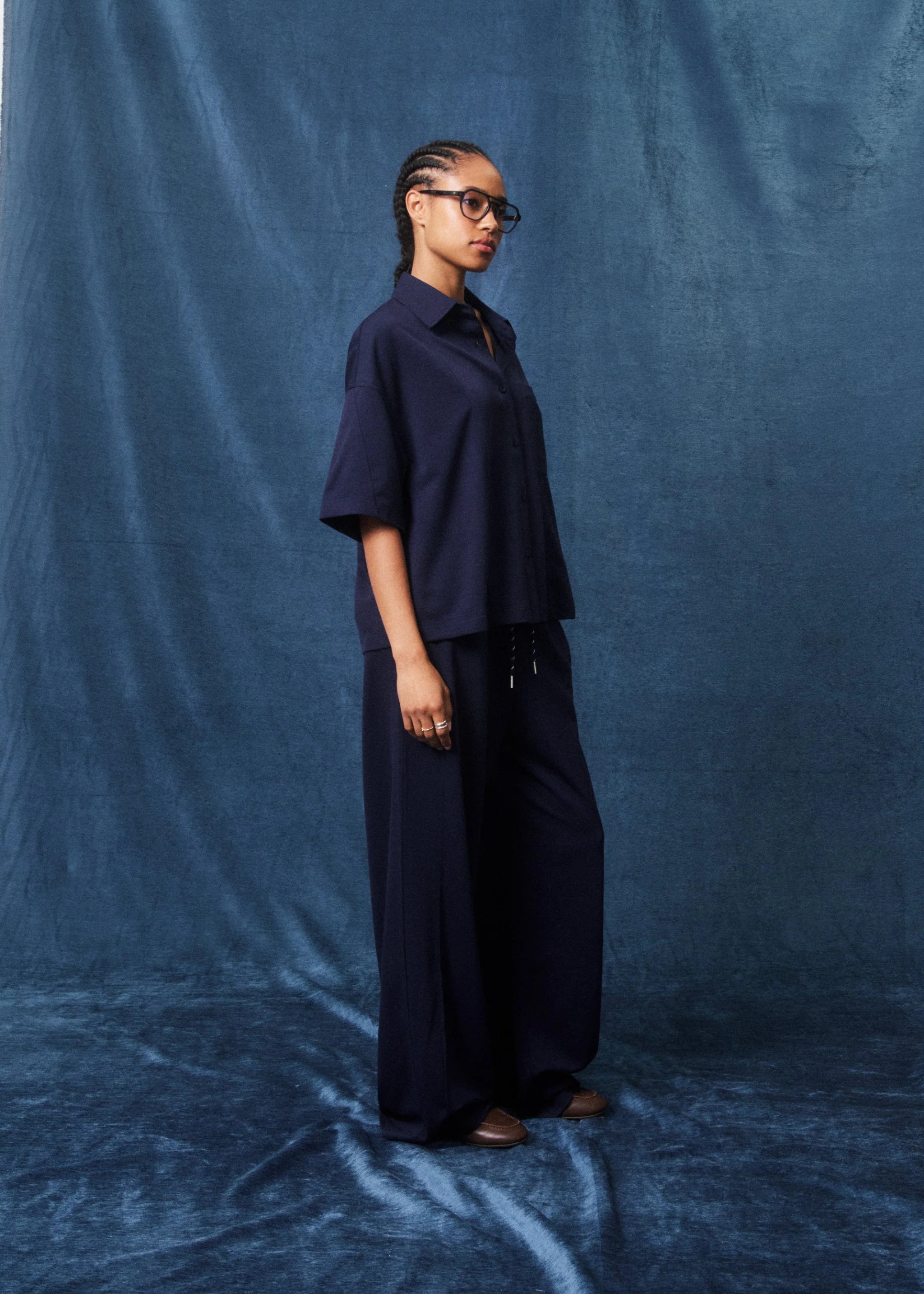 GARROS shirt NAVY BLUE