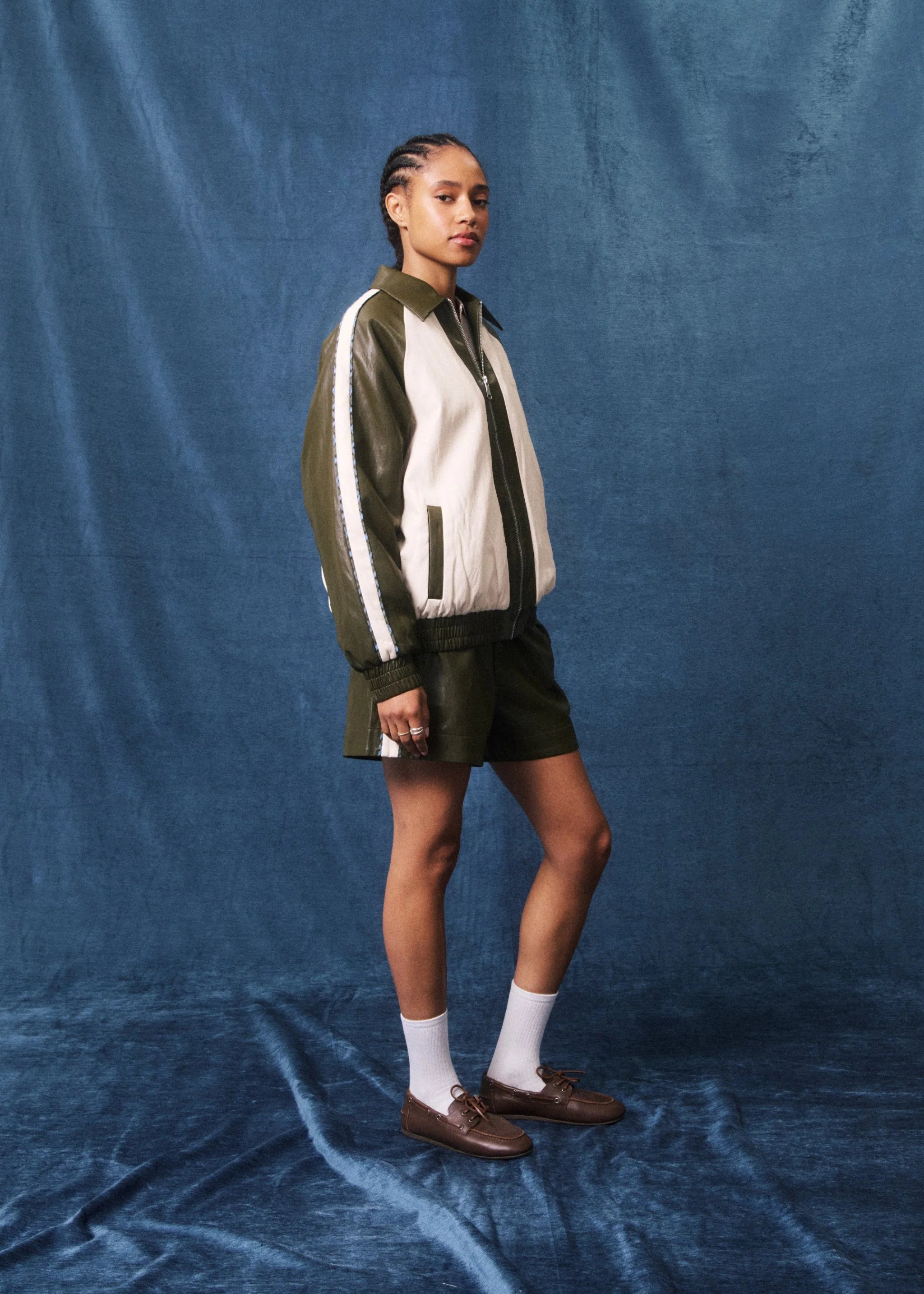 ALTHEA bomber KHAKI CREAM