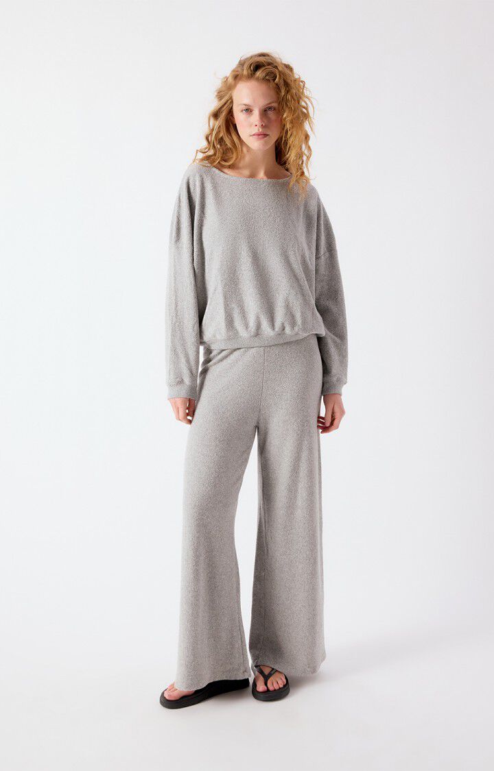 CLU03AH26 Sweat Ample Col - Carbone