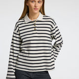 SLFWADA Ls Stripe Collar Top