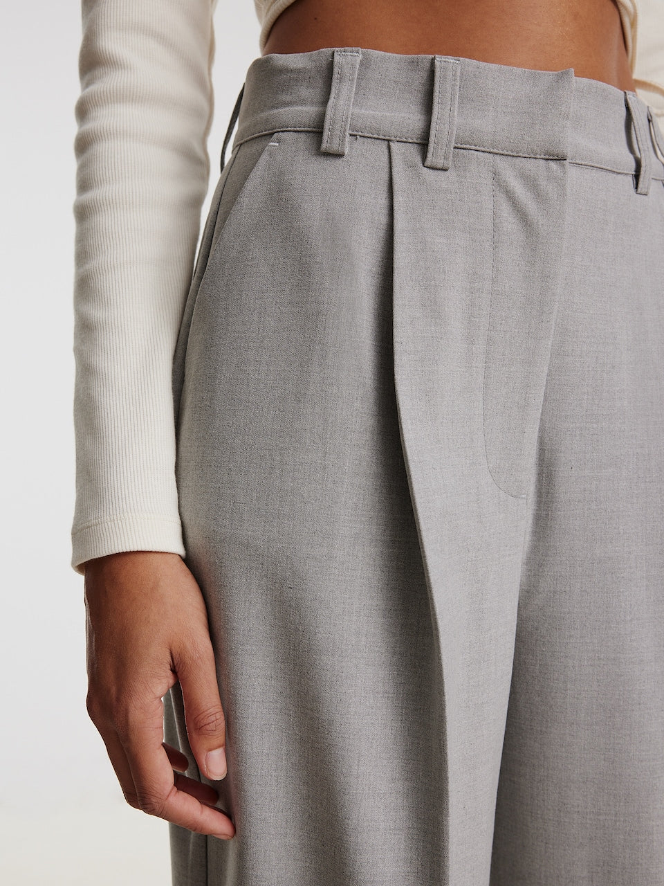 KAJ Trousers Grey melange