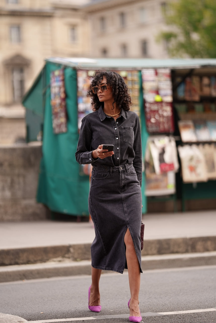 RACHELLE Skirt Denim GREY