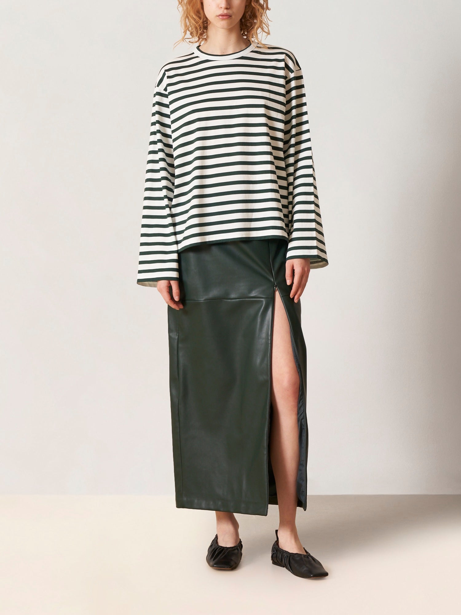 VERLEE Longsleeve Stripes gardenia/scarab