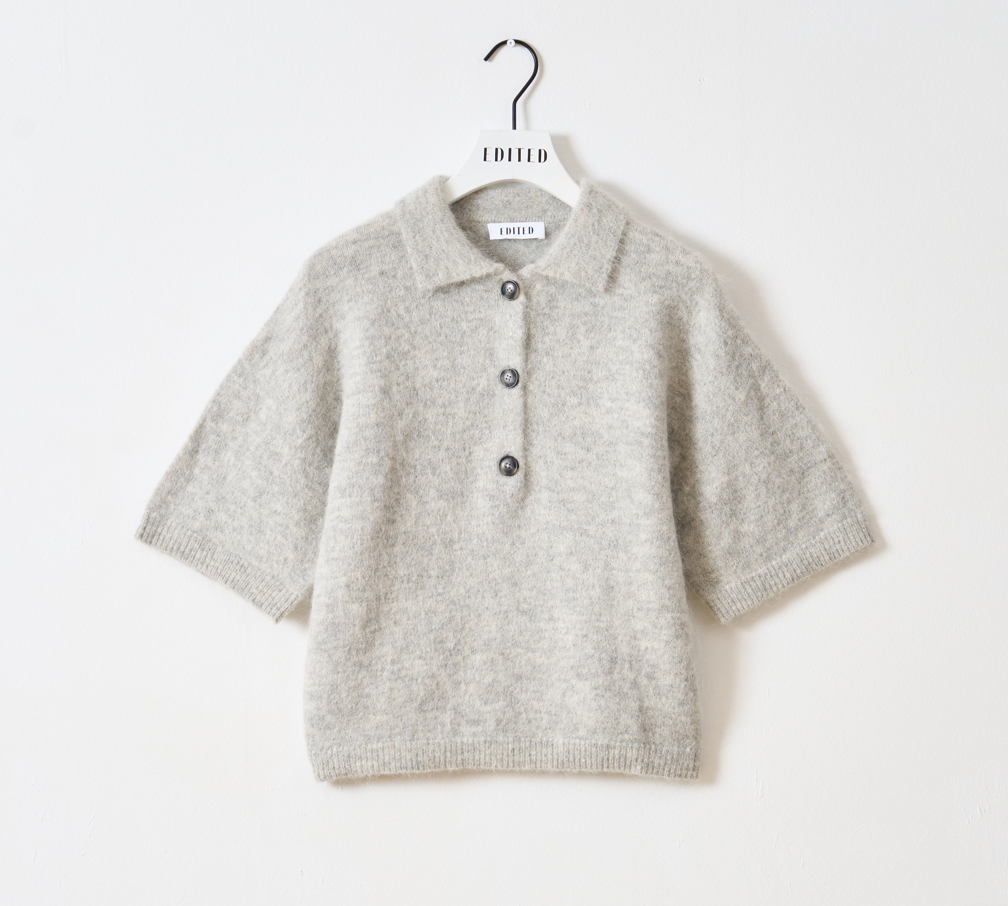 CALLIE Polo T-shirt - Light Grey