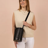 ZOLA Bag - Black Classic Woven Leather
