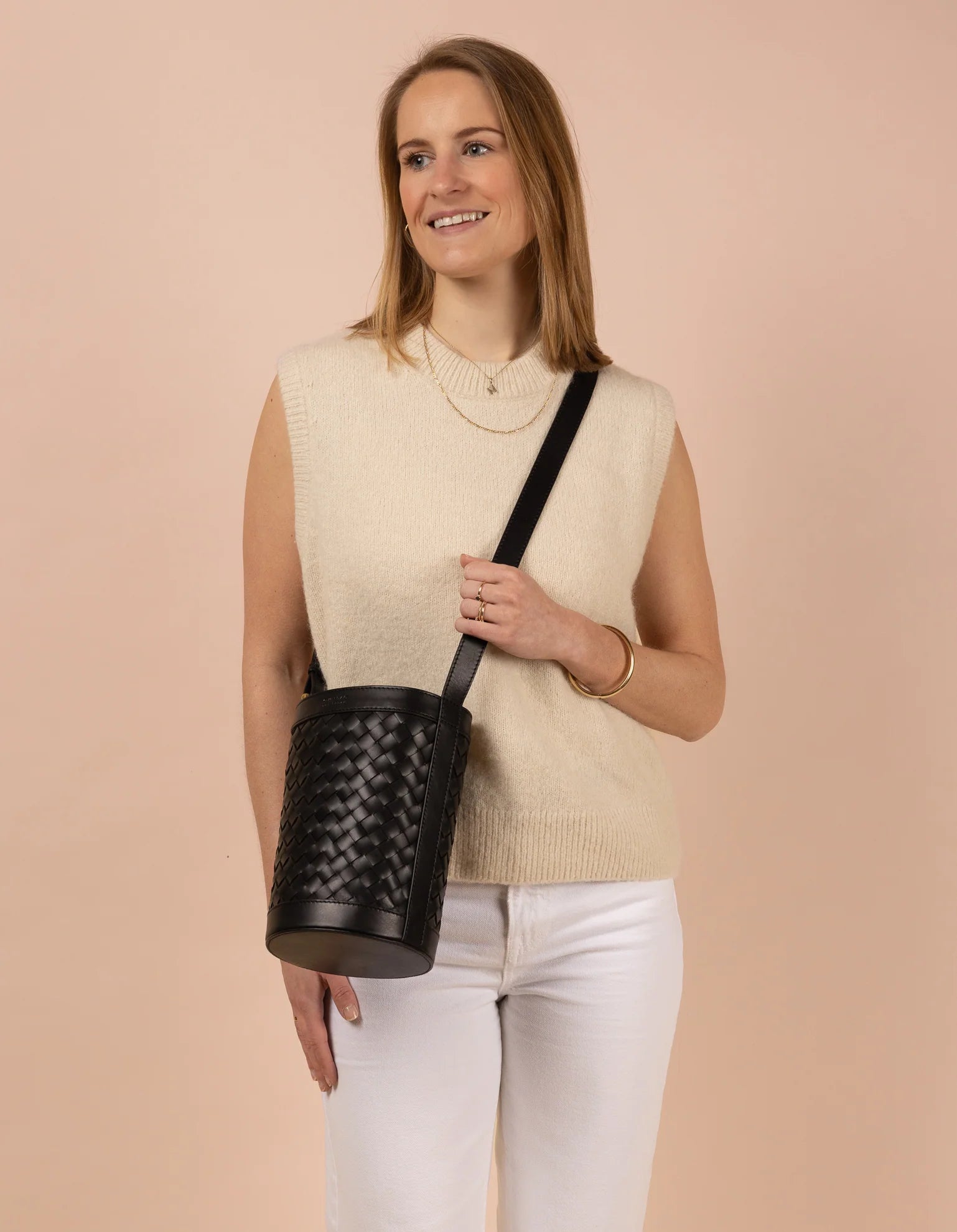 ZOLA Bag - Black Classic Woven Leather