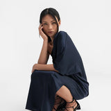 ELLA Satin Dress MIDNIGHT BLUE