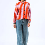 EMILLIA Jacket stripe orange/pink