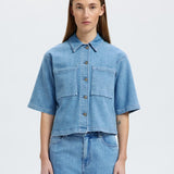 SLFANYA 2/4 SHORT DENIM SHIRT