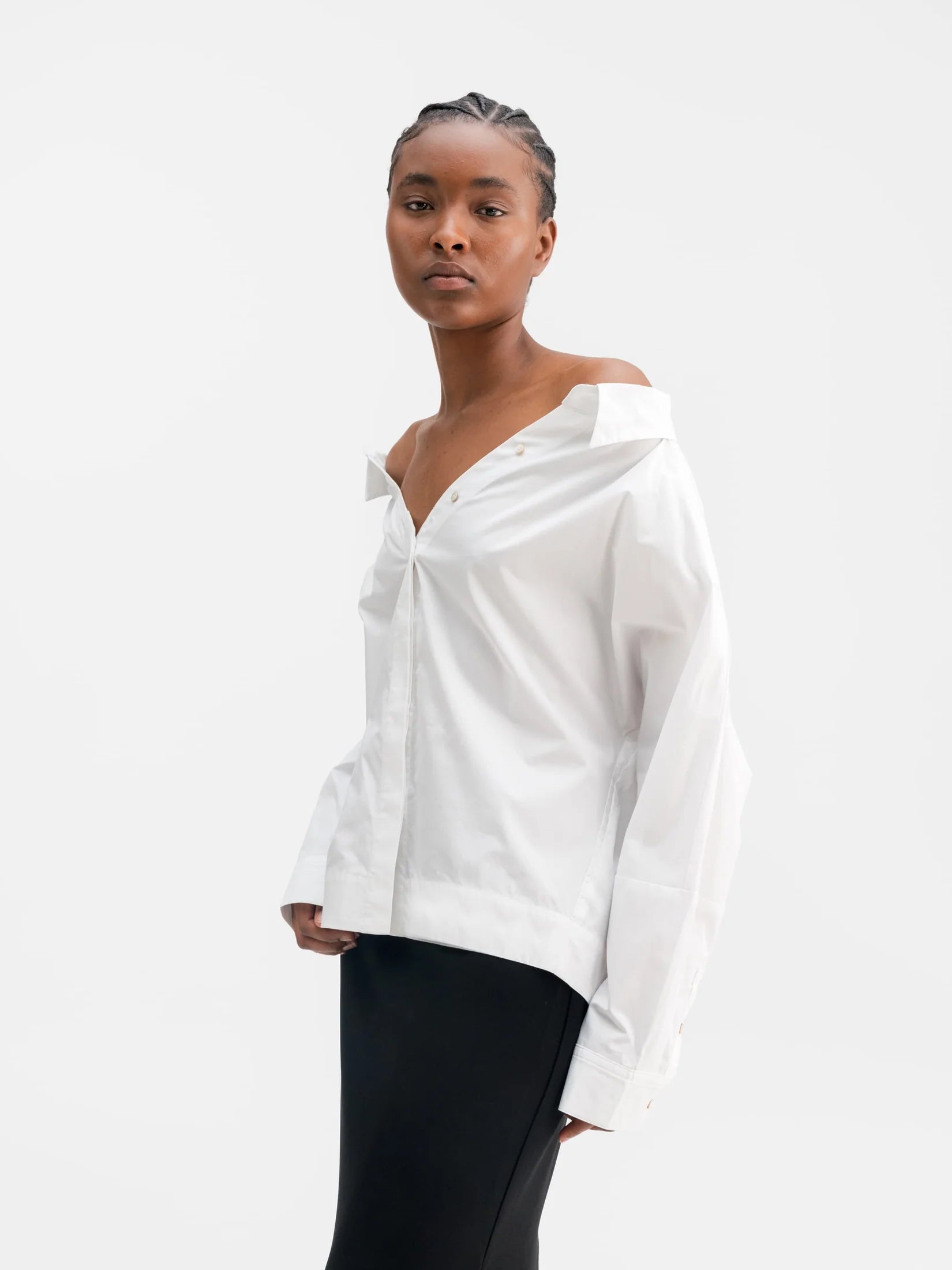 GIGI No shoulder shirt White