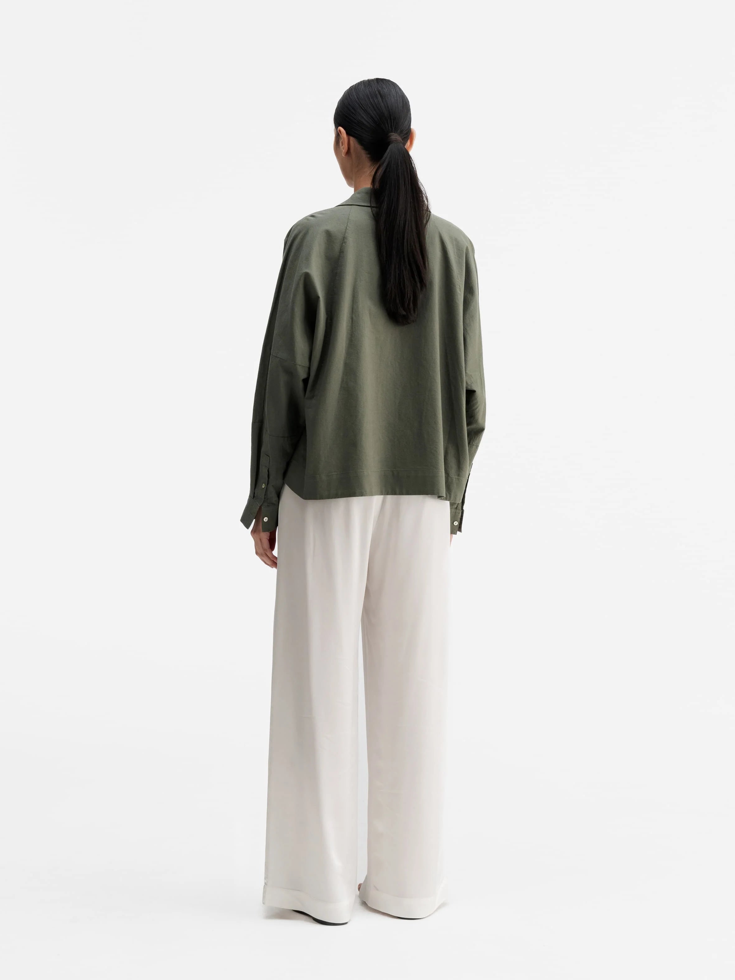 GIGI Oxford Shirt - Olive Green