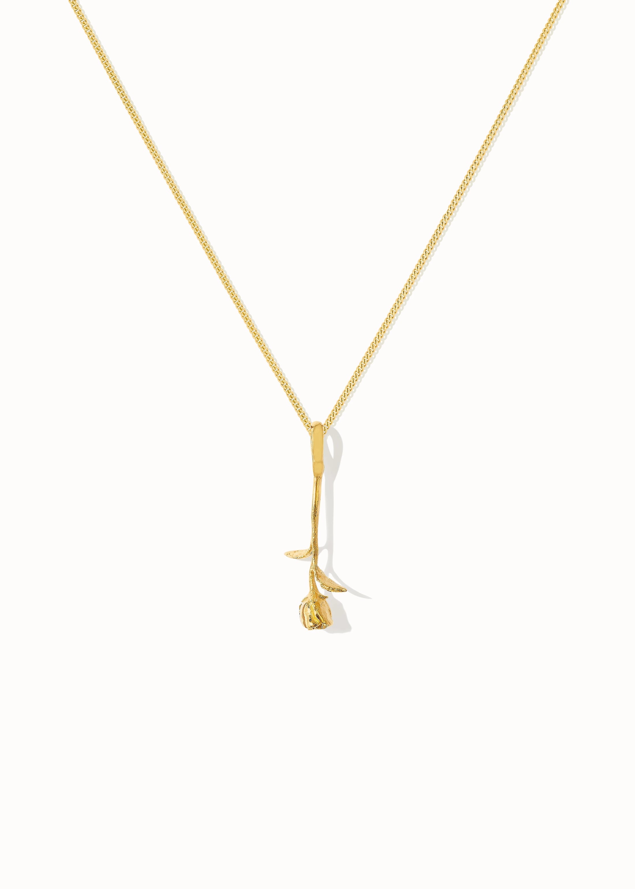 HANGING ROSE necklace GP