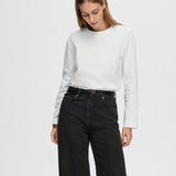 SLFESSENTIAL LS BOXY TEE Bright white