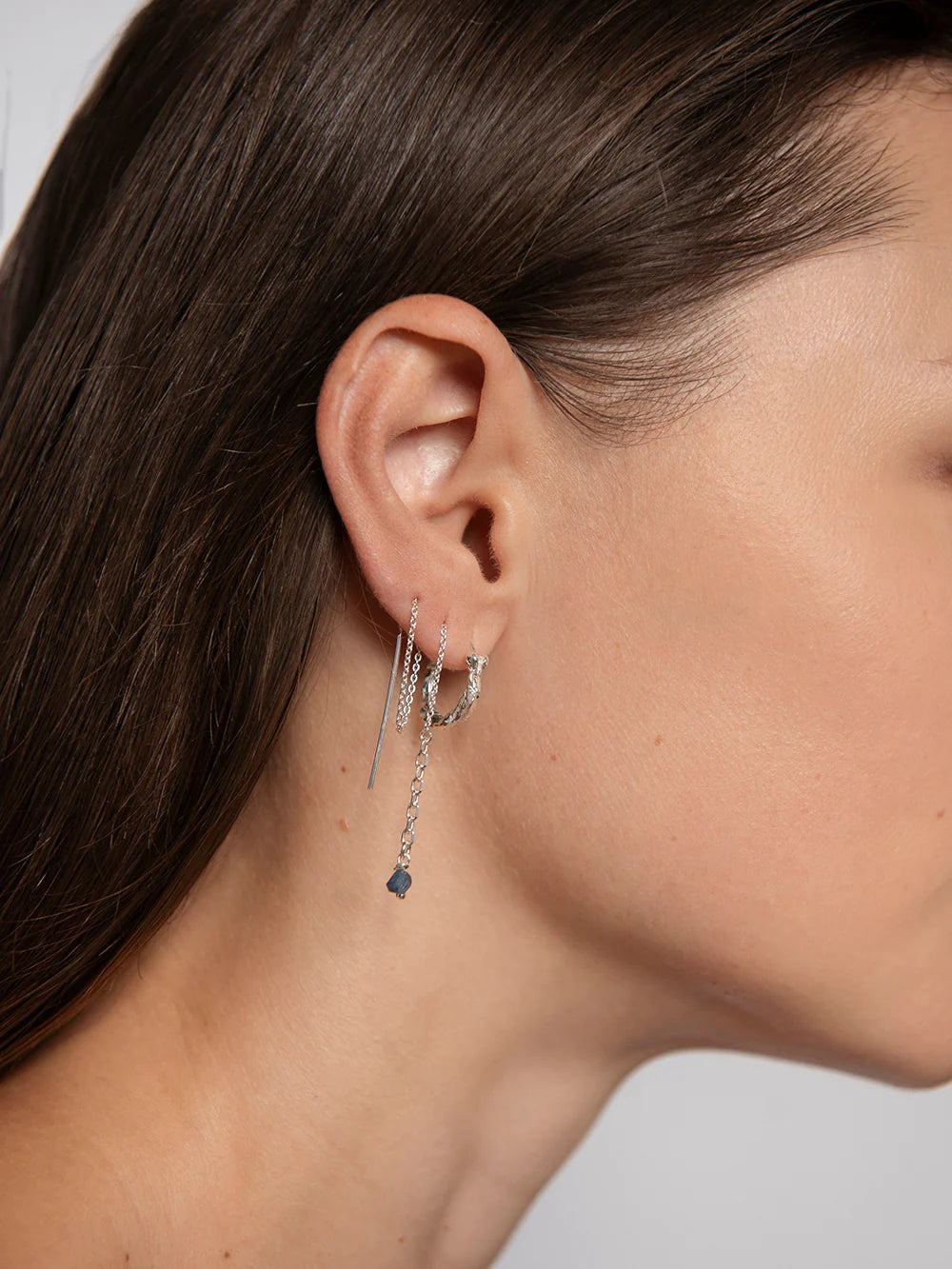INDIGO earring SAPPHIRE GP 14K