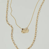 REPEAT long necklace GP 14K