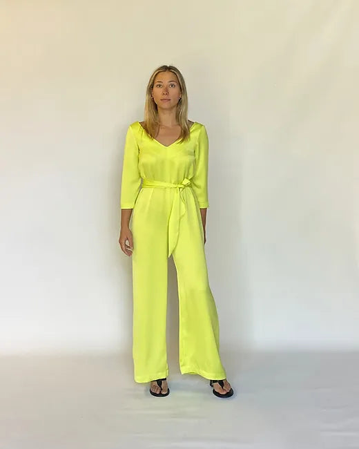 Maat 34 - JANE jumpsuit SATIN YELLOW