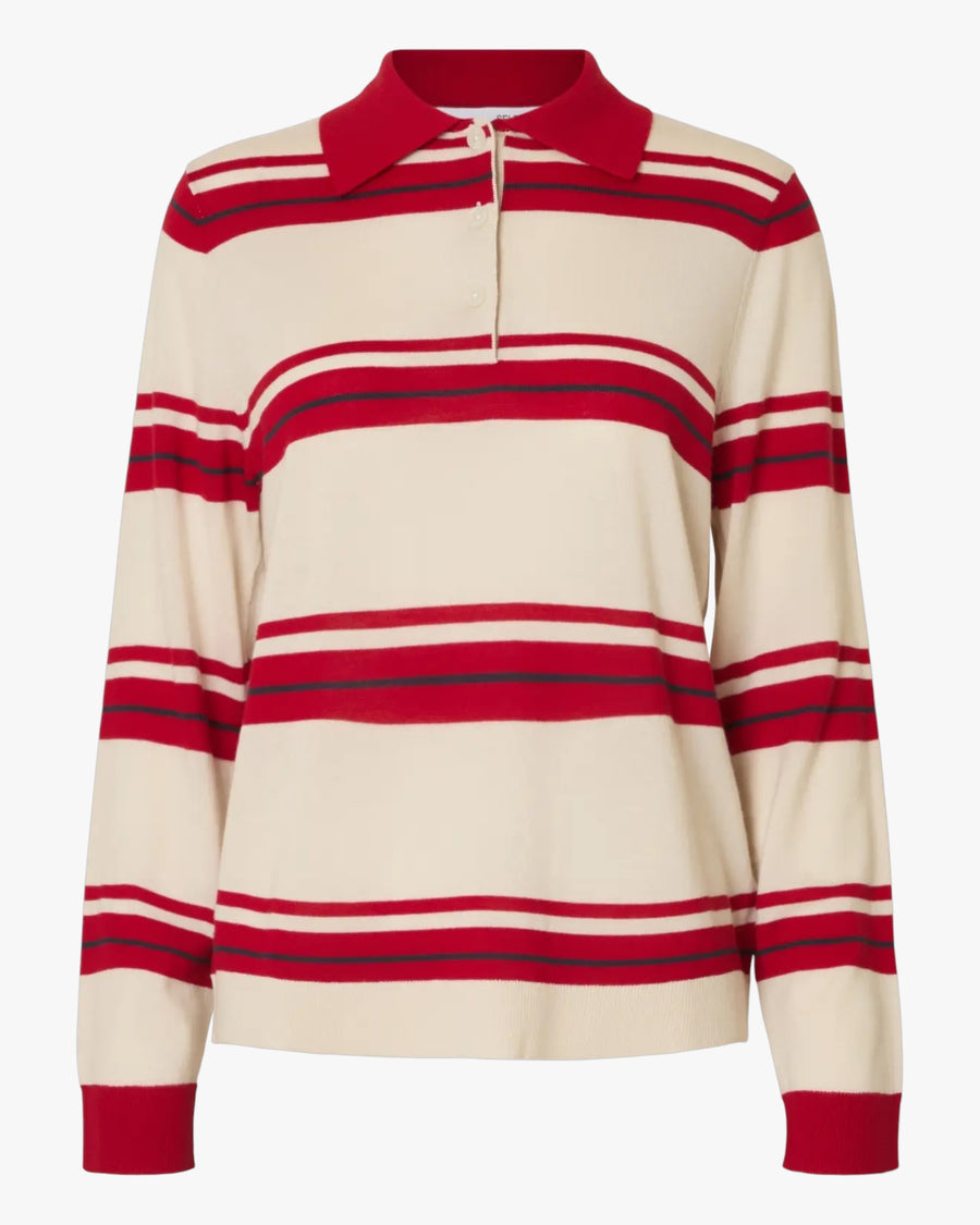SLFTHEA LS Knit merino collar neck