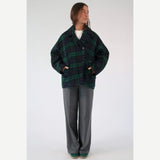 HAZEL Coat BLUE & GREEN CHECKED