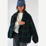 HAZEL Coat BLUE & GREEN CHECKED
