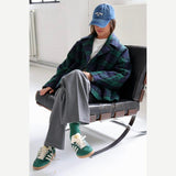 HAZEL Coat BLUE & GREEN CHECKED
