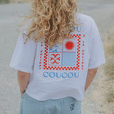 FLORE t-shirt RED & BLUE