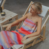 EMMA Dress Strapless rainbow digital print