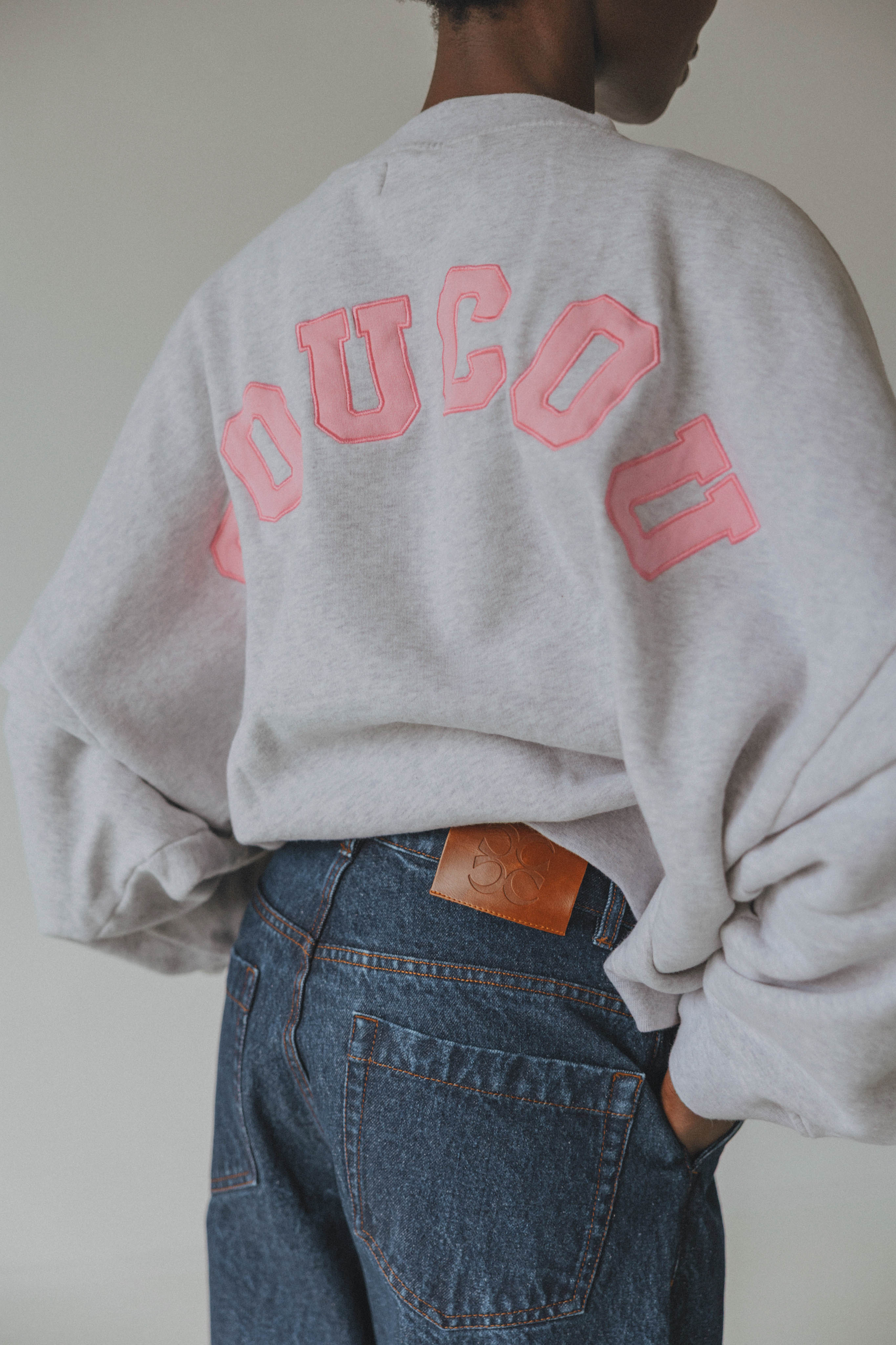 PRE-ORDER | JOSEPH Sweater -  Light grey with pink letters